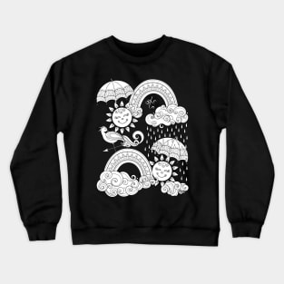 Noncolored Fairytale Weather Forecast Print Crewneck Sweatshirt